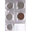 POLINESIA FRANCESE set monete circolate da 1 - 2 - 10 - 20 - 100 Francs BB